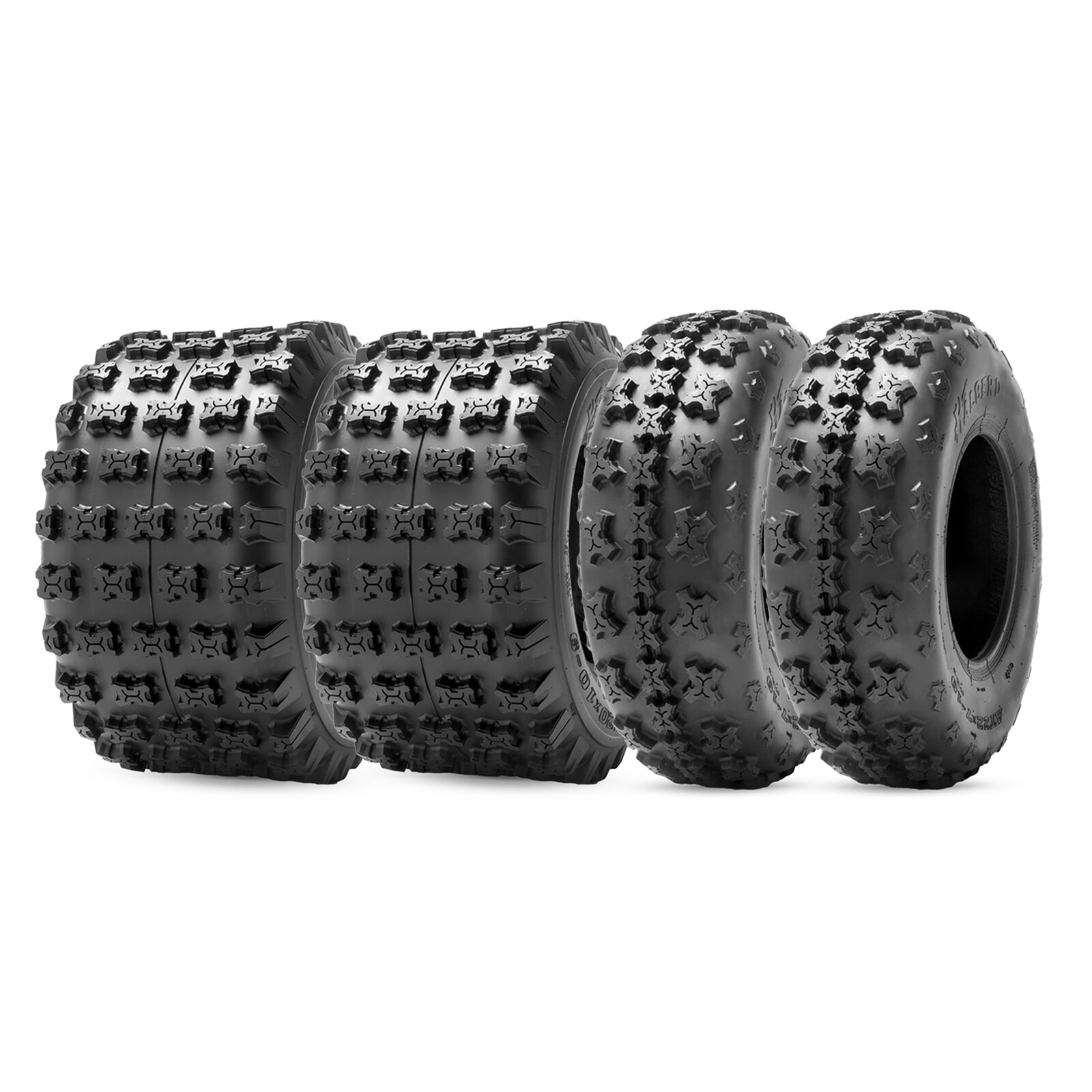 Set 4 Quad Sport 21X7-10 20X10-9 ATV Tires All Terrain Front Rear Replace Tire