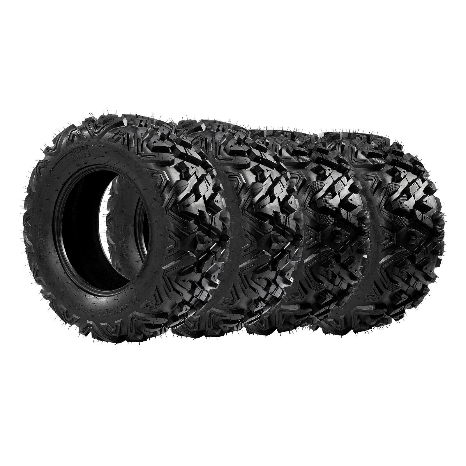 MP 25×8-12 & 25×10-12 Replacement ATV UTV SxS 6 Ply Tires Set of 4