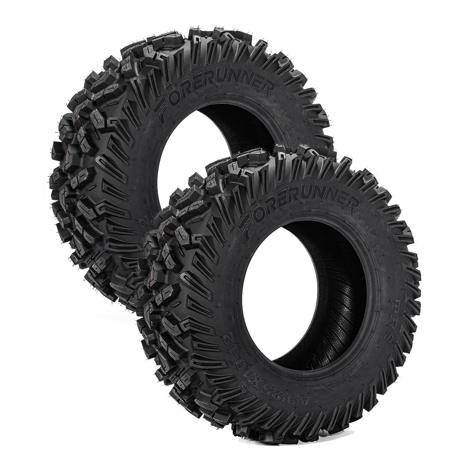 2 Rear 25×10-12 ATV Tires 6Ply 25x10x12 UTV Tires 25 10 12 All Terrain Tyres