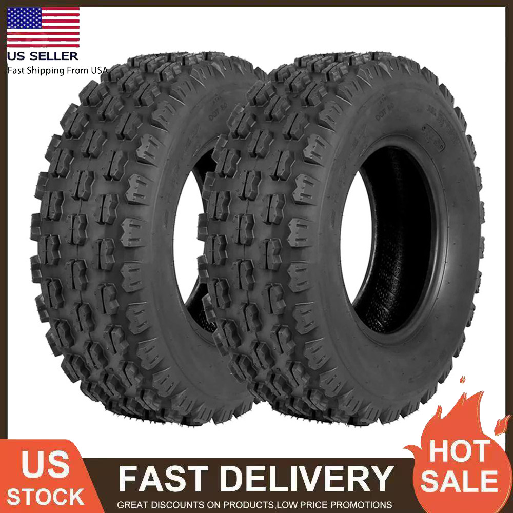 Set Of 2 22×7-10 ATV Tires 4Ply 22 7 10 UTV Front Tires 22x7x10 Sport Tubeless