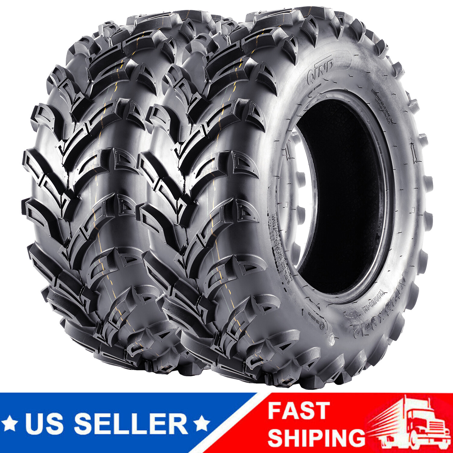 2 Set 25×8-12 ATV Tires 6Ply 25x8x12 ATV UTV Tires 25 8 12 All Terrain Tire