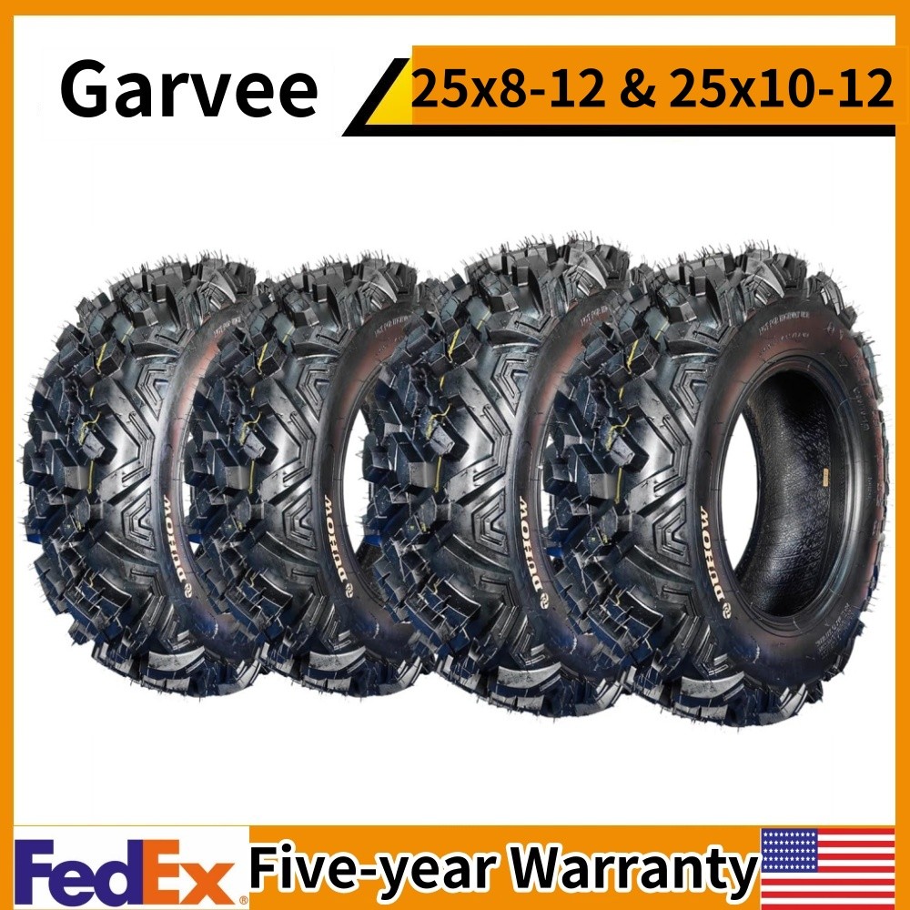 ➕✅4 Pack 25×8-12 & 25×10-12 ATV/UTV Tires 6PR All-Terrain Tires High Performance