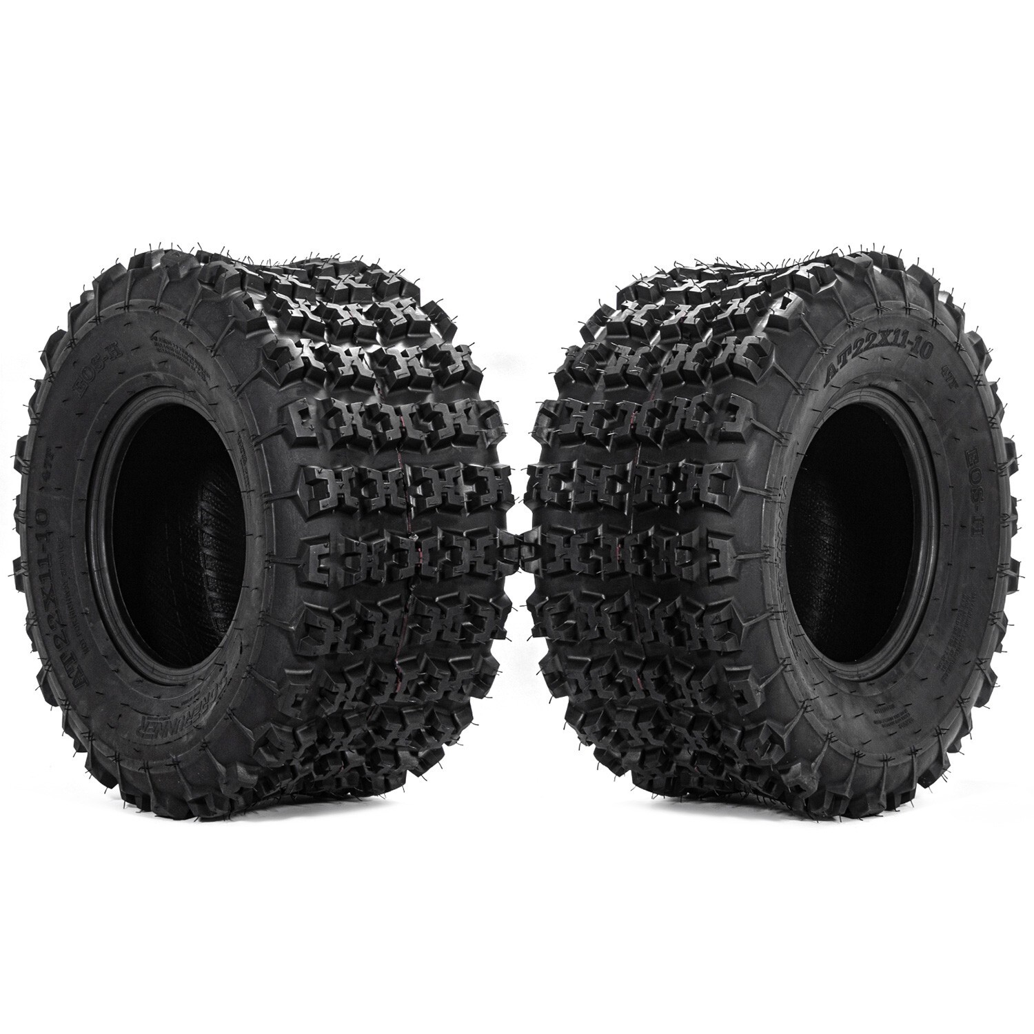 22×11-10 6Ply Rear ATV Tires 22x11x10 UTV Tires 22 11 10 Mud All Terrain Set 2