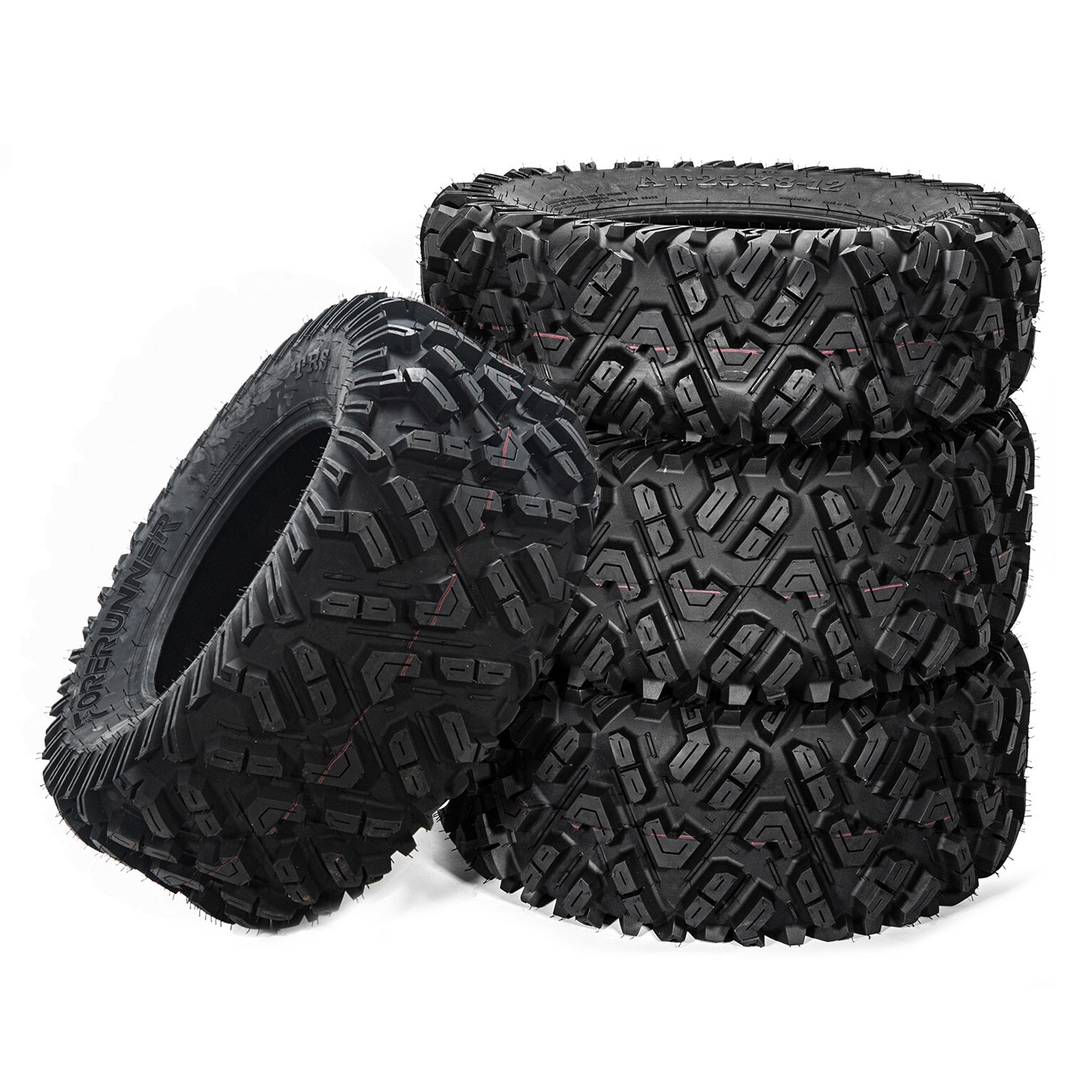 Set 4 25×11-12 25×8-12 6Ply ATV UTV Tires 25x8x12 25x11x12 Mud All Terrain Tires