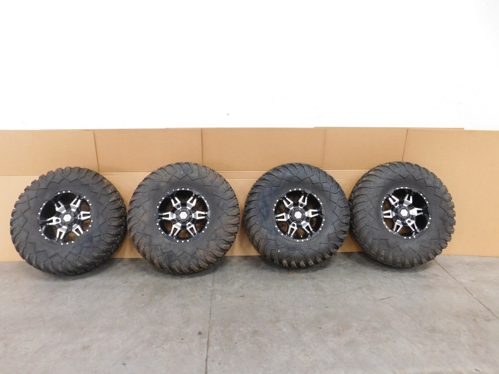 #7268 o4 – 2016 17 18 Polaris RZR XP Turbo HD Alloy Wheels / 32″ Terrabite Set