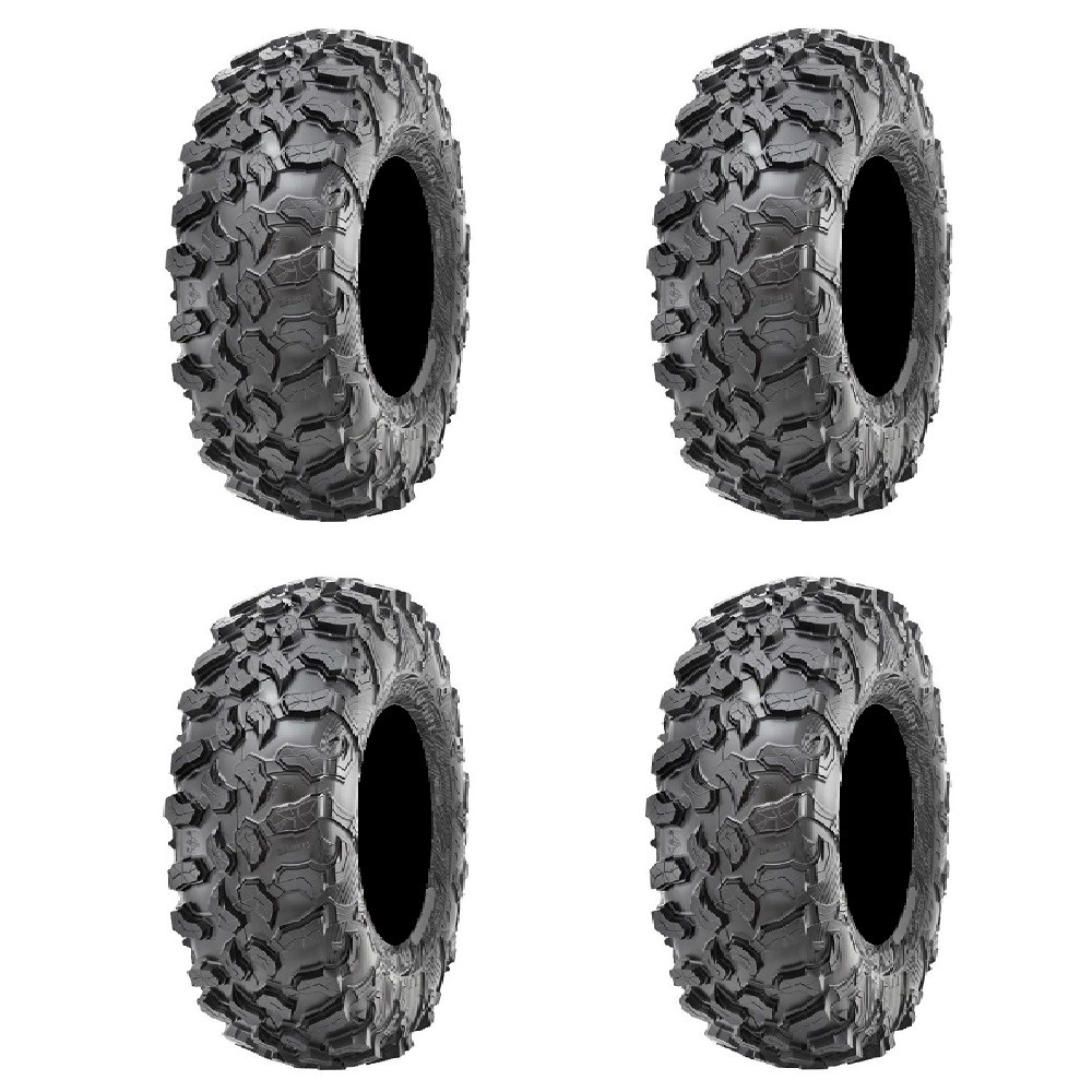 Full set of Maxxis Carnivore Radial (8ply) ATV Tires 37×10-17 (4)
