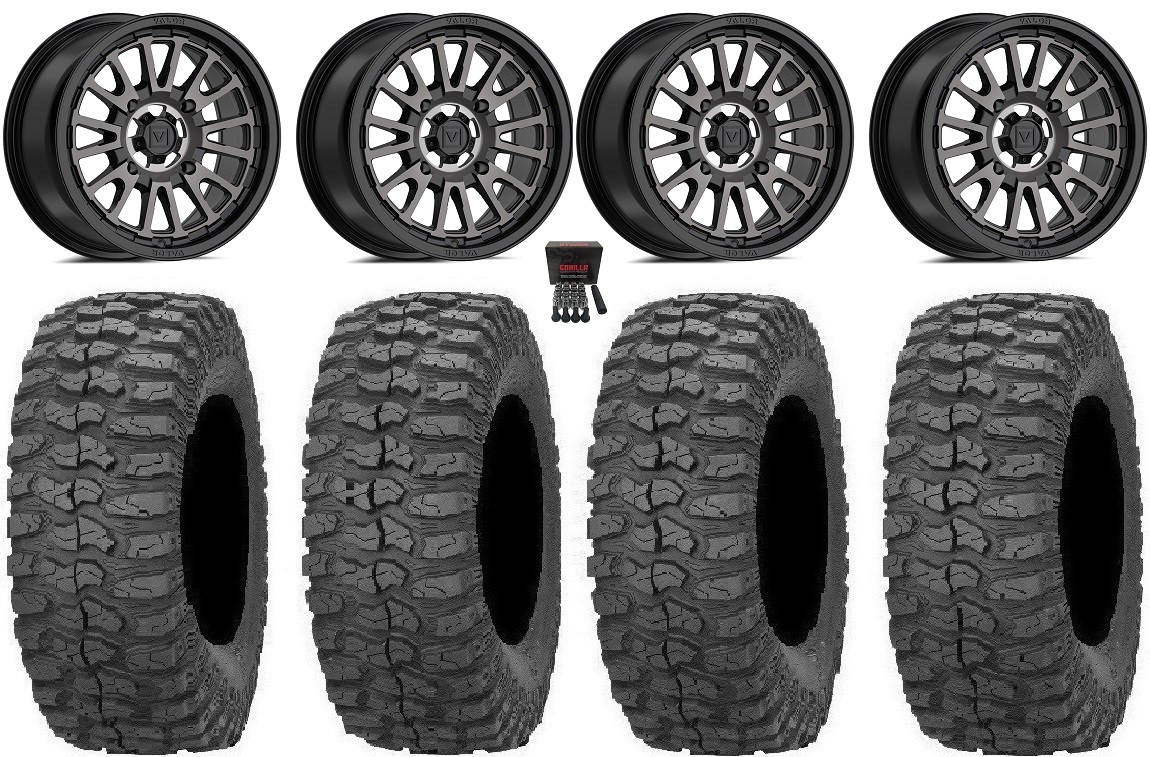 Valor V14 14″ Wheels Dark Tint 30″ Rock-A-Billy Tires Can-Am Maverick X3