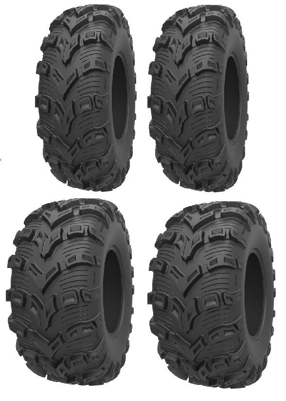 Full set of Kenda Bear Claw EVO (6ply) 27×9-12 and 27×11-12 ATV Tires (4)