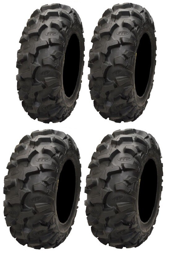 Full set of ITP Blackwater Evolution 26×9-12 and 26×11-12 ATV Tires (4)