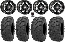 High Lifter HL3 12″ Wheels Black 25″ Bear Claw EVO Tires Suzuki KingQuad