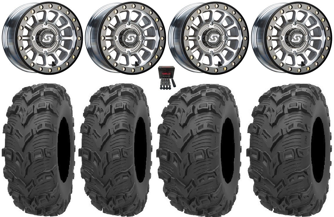 Sedona Sano Beadlock 14″ Wheels Ct 28″ Bear Claw EVO Tires RZR XP 1000 / PRO XP