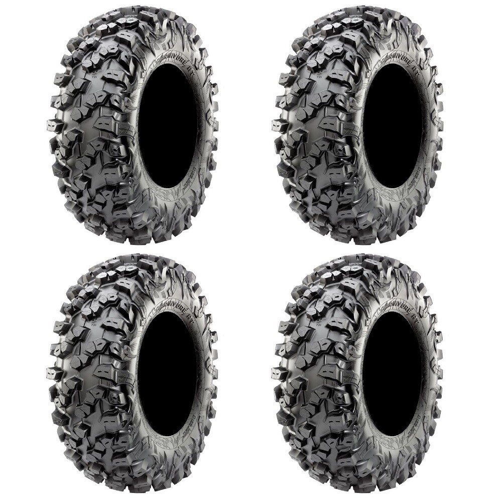 Full set of Maxxis Carnivore R/T Radial (8ply) ATV Tires 30×10-14 (4)