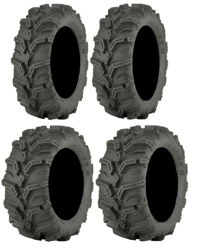 Full set of ITP Mud Lite XTR (6ply) 25×8-12 and 25×10-12 ATV Tires (4)