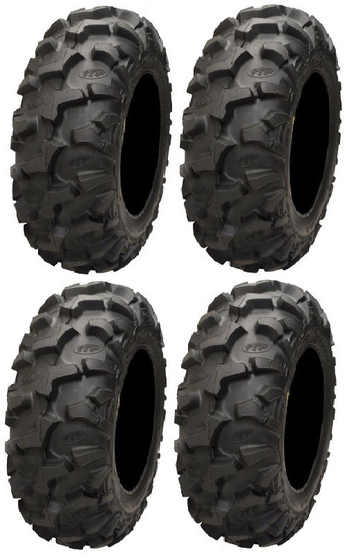 Full set of ITP Blackwater Evolution 28×10-12 ATV Tires (4)