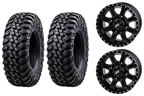 28×10-14 Terrabite on Cascade Wheel Matte Black 4/156  14×7 5.0 + 2.0