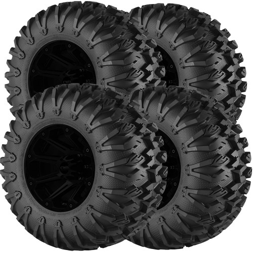 (QTY 4) 35x10R20 EFX MotoClaw ATV/UTV M Load Range D Black Wall Tires
