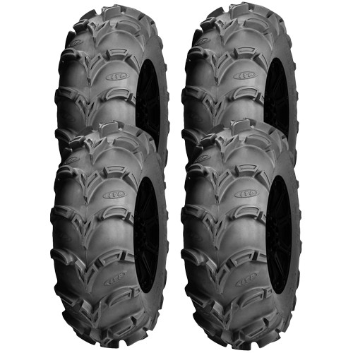 (QTY 4) 25×12-12 ITP Mud Lite XL ATV/UTV Load Range C Black Wall Tires