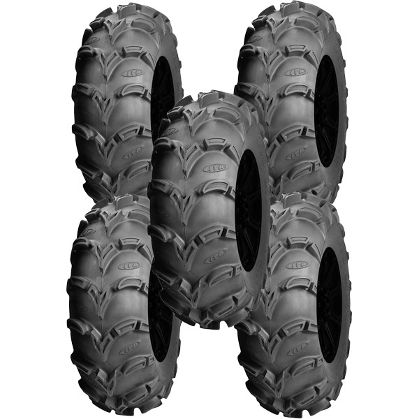 (QTY 5) 26×9.00-12 ITP Mud Lite XL 74F LRC Black Wall Tires