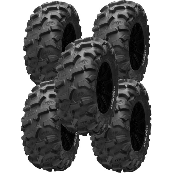 (QTY 5) 30×10.00R15 ITP Blackwater Evolution 96F LRD Black Wall Tires