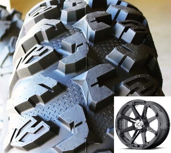 (4) EFX 32-10-14 MotoClaw ATV/UTV Tires 8 ply pr Radial DOT & MSA Wheels Rims