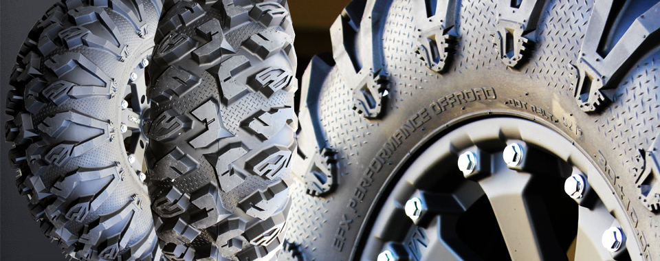 (4) EFX 28-10-14 Moto-Claw ATV/UTV Tire MotoClaw 8 ply Radial DOT & MSA Rims