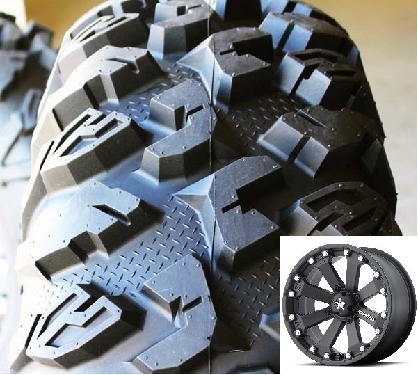 (4) EFX 32-10-14 MotoClaw ATV/UTV Tires 8 ply pr Radial DOT & MSA Wheels Rims