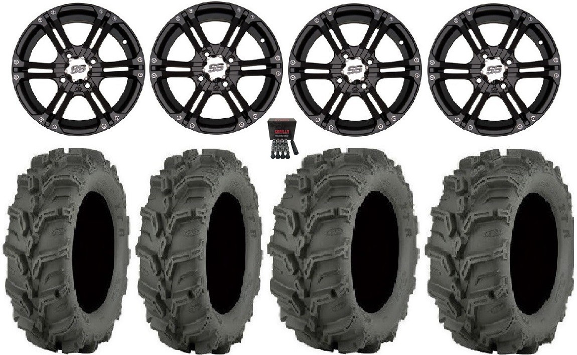 ITP SS212 14″ Wheels Black 27″ Mud Lite XTR Tires Can-Am Commander Maverick
