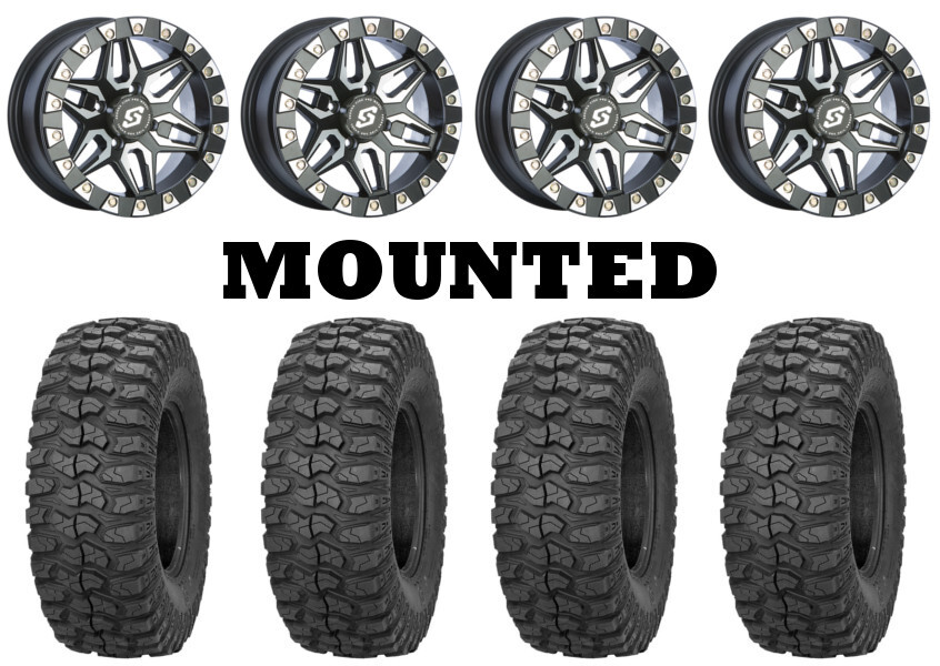 Kit 4 Sedona Rock-A-Billy 30×10-14 on Split Six Beadlock Machined 6 12mm TER