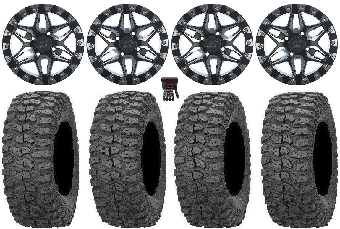 Sedona Split 6 Bdlk 14″ Wheels Mh 28″ Rock-A-Billy Tires RZR XP 1000 / PRO XP