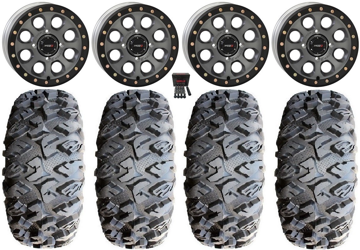 System 3 SB-7 15″ Wheels Ti (5+2) 31″ MotoClaw Tires Textron Wildcat XX