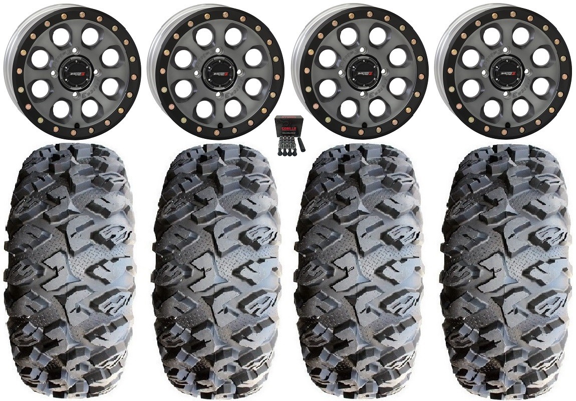 System 3 SB-7 15″ Wheels Ti (5+2) 31″ MotoClaw Tires Pioneer 1000 / Talon