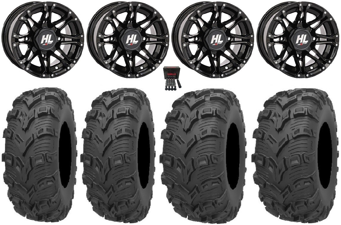 High Lifter HL3 12″ Wheels Black 27″ Bear Claw EVO Tires RZR XP 1000 / PRO XP
