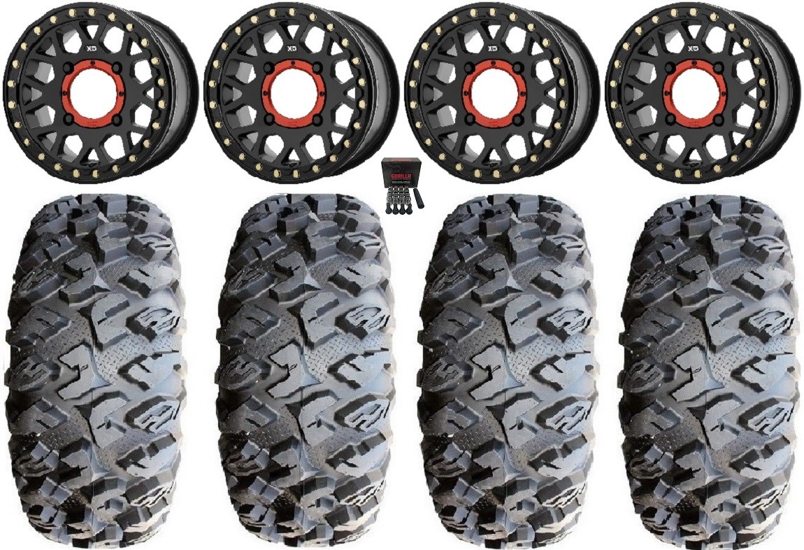 KS235 Grenade Black 15″ Wheels 31″ MotoClaw Tires Textron Wildcat XX