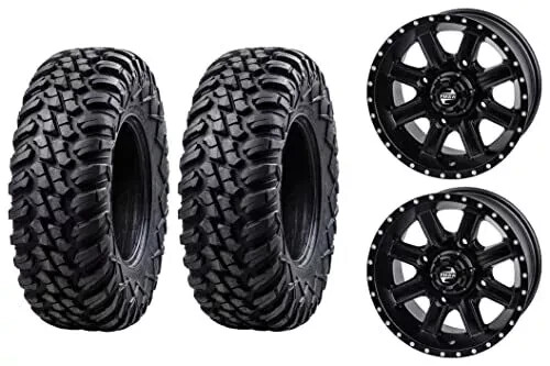 Tusk Terrabite 27×9-12 Tire/Cascade Wheel Matte Black 4/137 12×7  5.0 + 2.0
