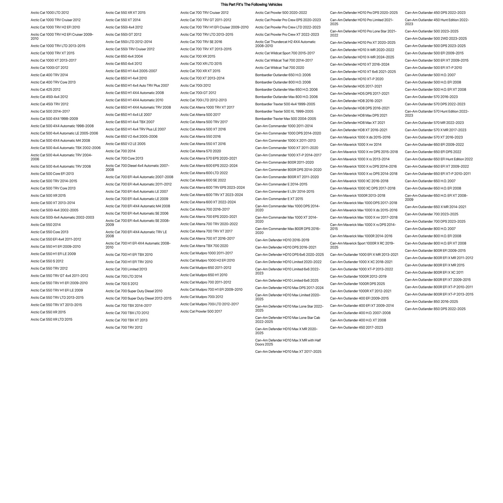 (2 Pack) Tusk Terrabite Radial Tire 27×11-12 Medium/Hard Terrain For Tracker 600