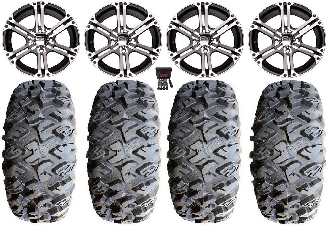 ITP SS212 14″ Wheels Machined 28″ MotoClaw Tires Yamaha YXZ1000R