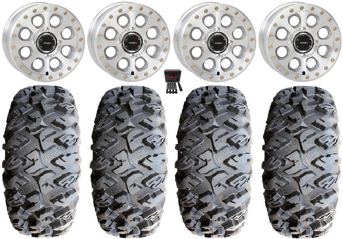 System 3 SB-7 15″ Wheels Mh (6+1) 31″ MotoClaw Tires Textron Wildcat XX
