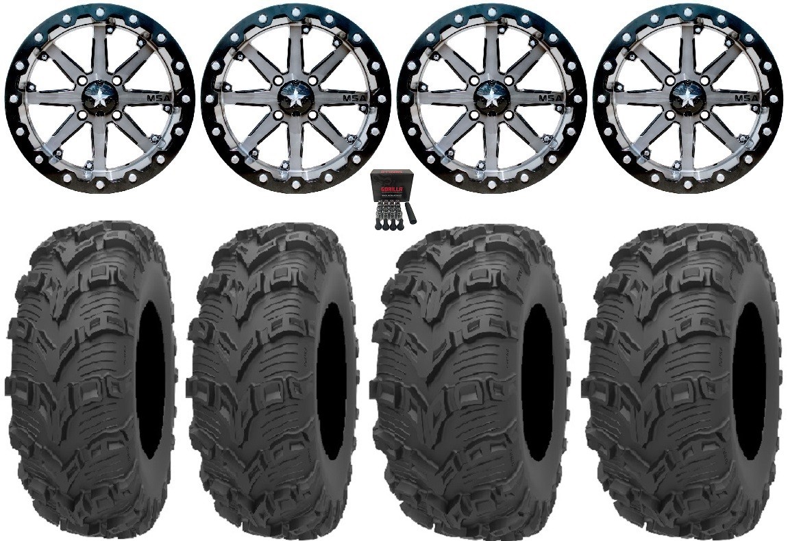 MSA Lok 14″ Wheels 26″ Bear Claw EVO Tires Polaris Sportsman / RZR / Ranger