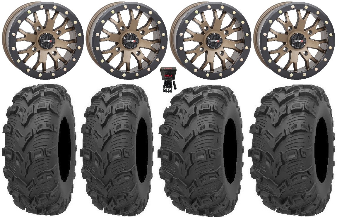 System 3 SB-4 Br (4+3) 14″ Wheels 28″ Bear Claw EVO Tires Pioneer 1000 / Talon
