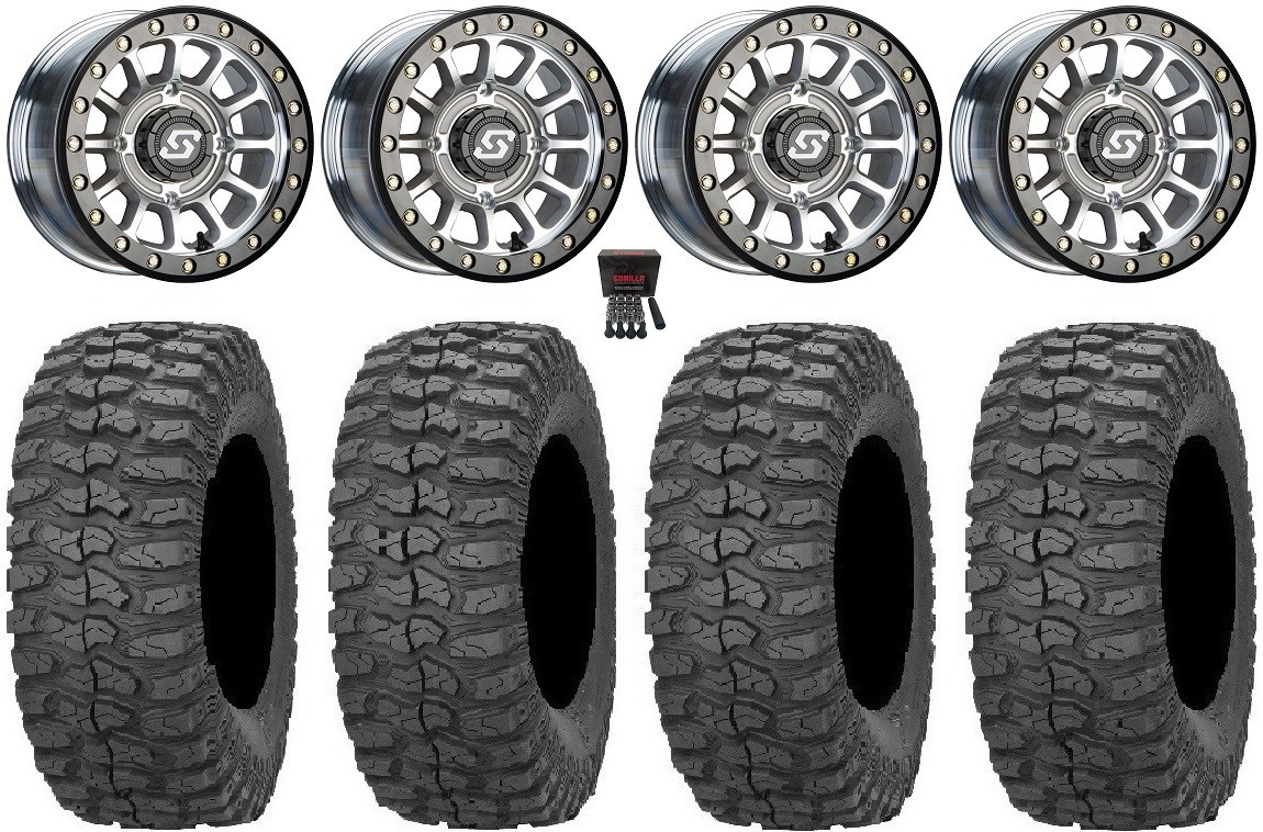 Sedona Sano Bdlk 14″ Wheels Ct +30mm 28″ Rock-A-Billy Tires Can-Am Defender
