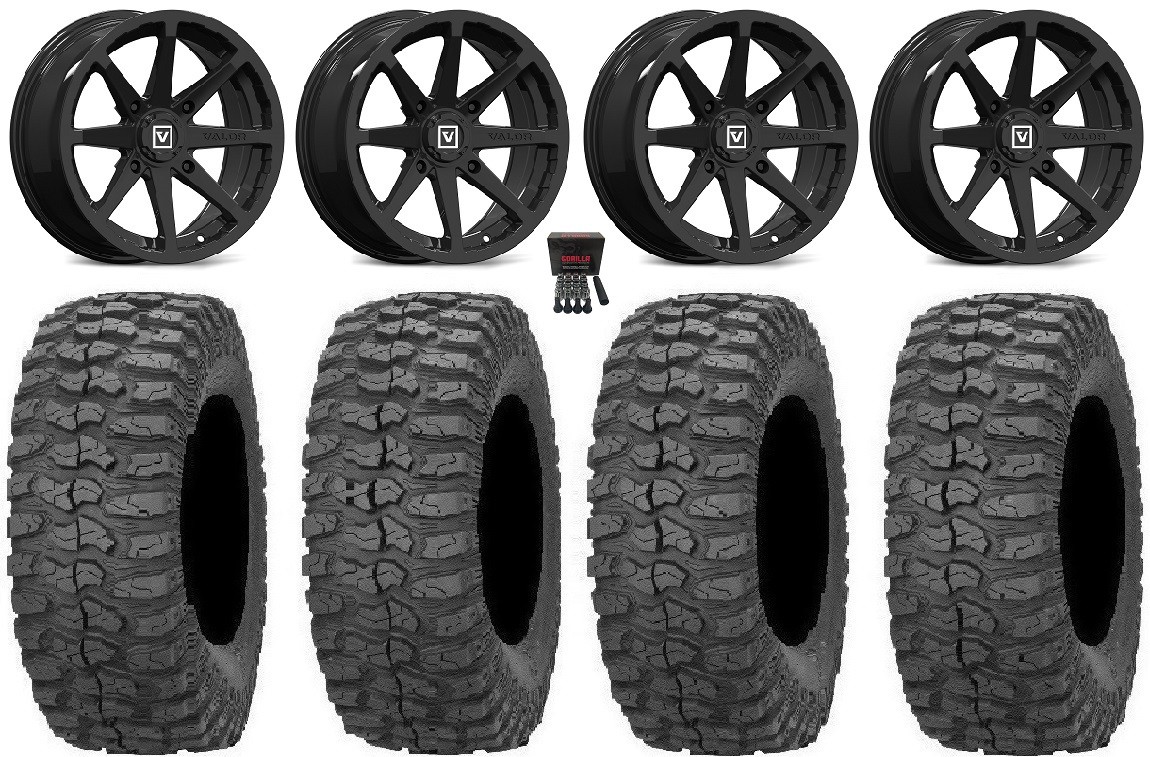 Valor V01 14″ Wheels Black 30″ Rock-A-Billy Tires Can-Am Maverick X3