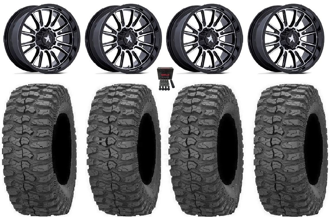 MSA ThunderLips 14″ Wheels Machined 30″ Rock-A-Billy Tires Renegade Outlander