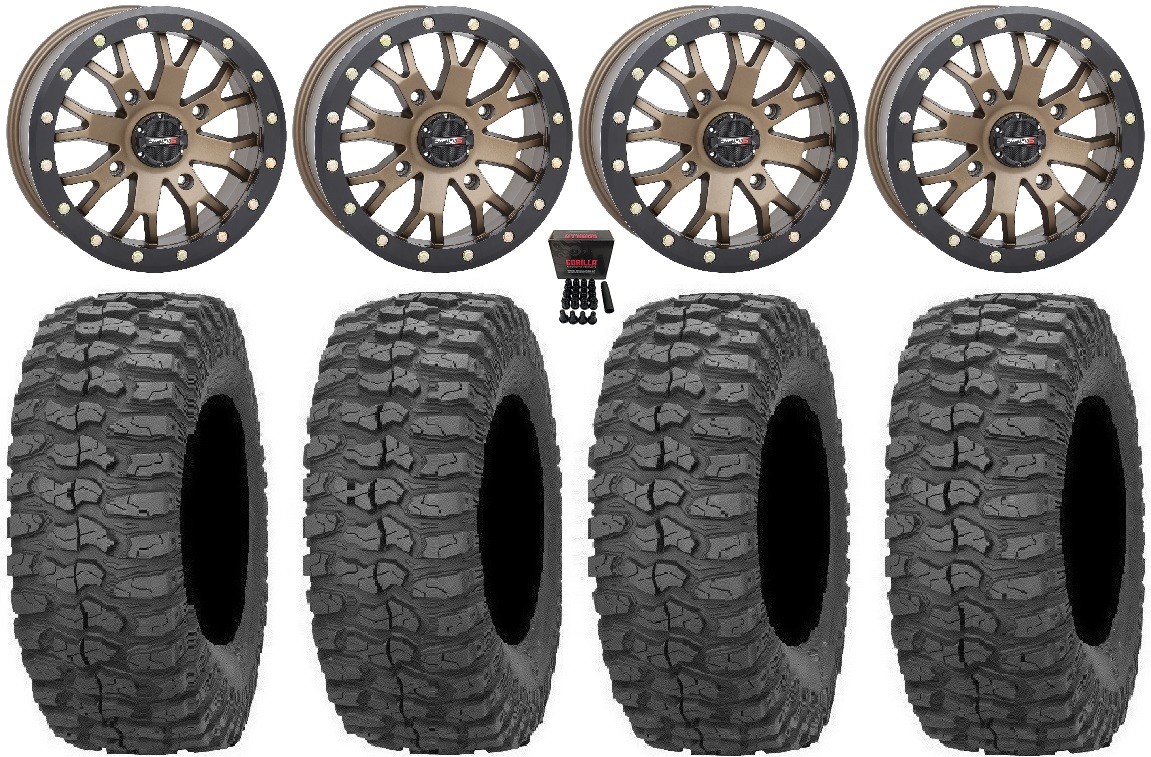 System 3 SB-4 Bronze (6+1/4+3) 14″ Wheels 30″ Rock-A-Billy Tires Honda Talon