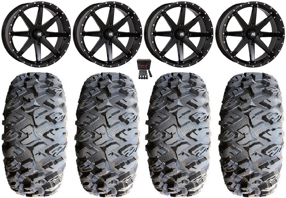 High Lifter HL10 20″ Wheels Black 35″ MotoClaw Tires Can-Am Maverick X3