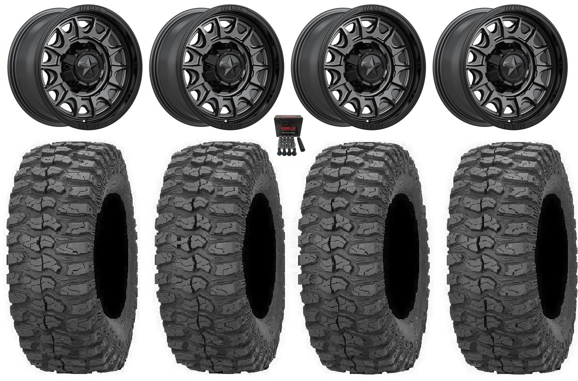 MSA Commander 15″ Gunmetal/Black 32″Rock-A-Billy Tires Can-Am Renegade Outlander