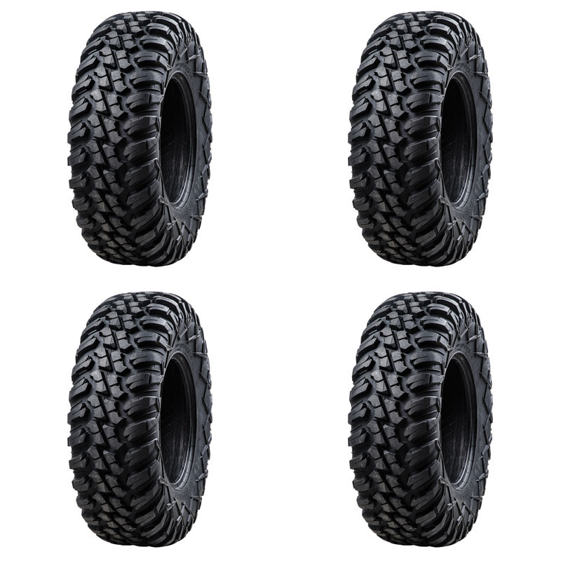 4 PK Tusk 163-021-0019b7c0-fc24ef-4X Terrabite Radial Tire 25×8-12 Medium/Hard
