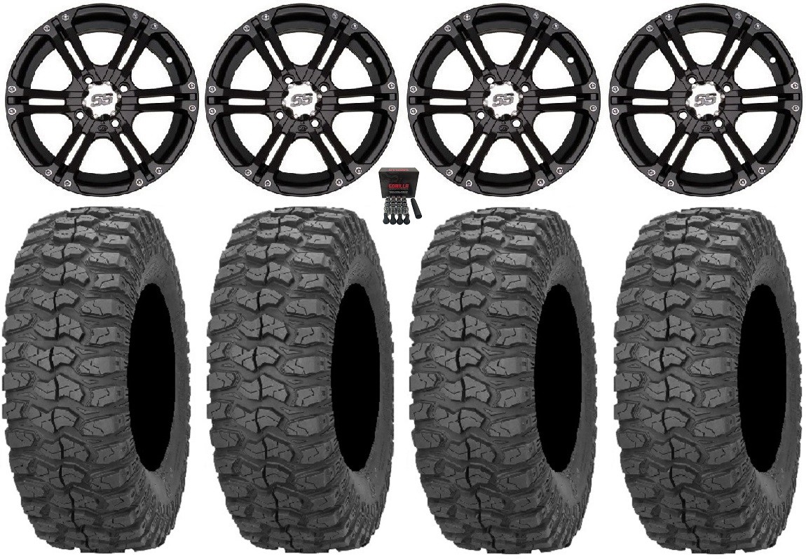 ITP SS212 14″ Wheels Black 30″ Rock-A-Billy Tires Can-Am Commander Maverick