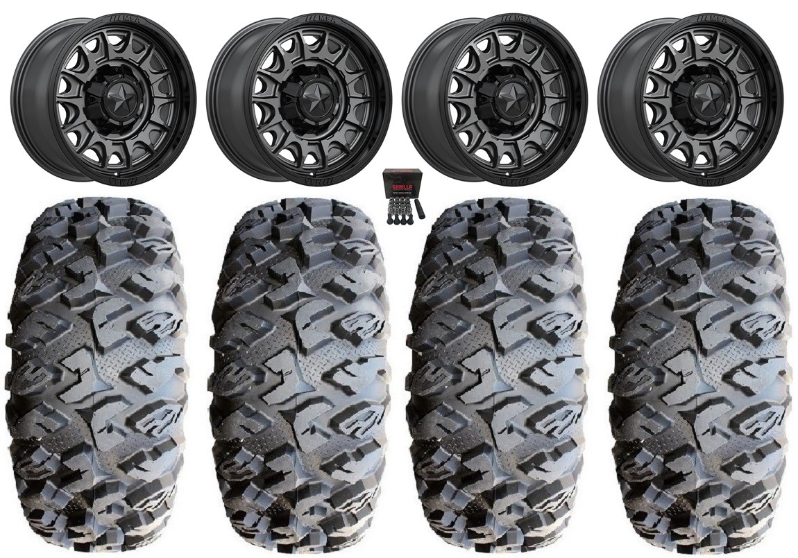 MSA Commander 15″ Gunmetal/Black 31″ MotoClaw Tires Yamaha YXZ (2019+)