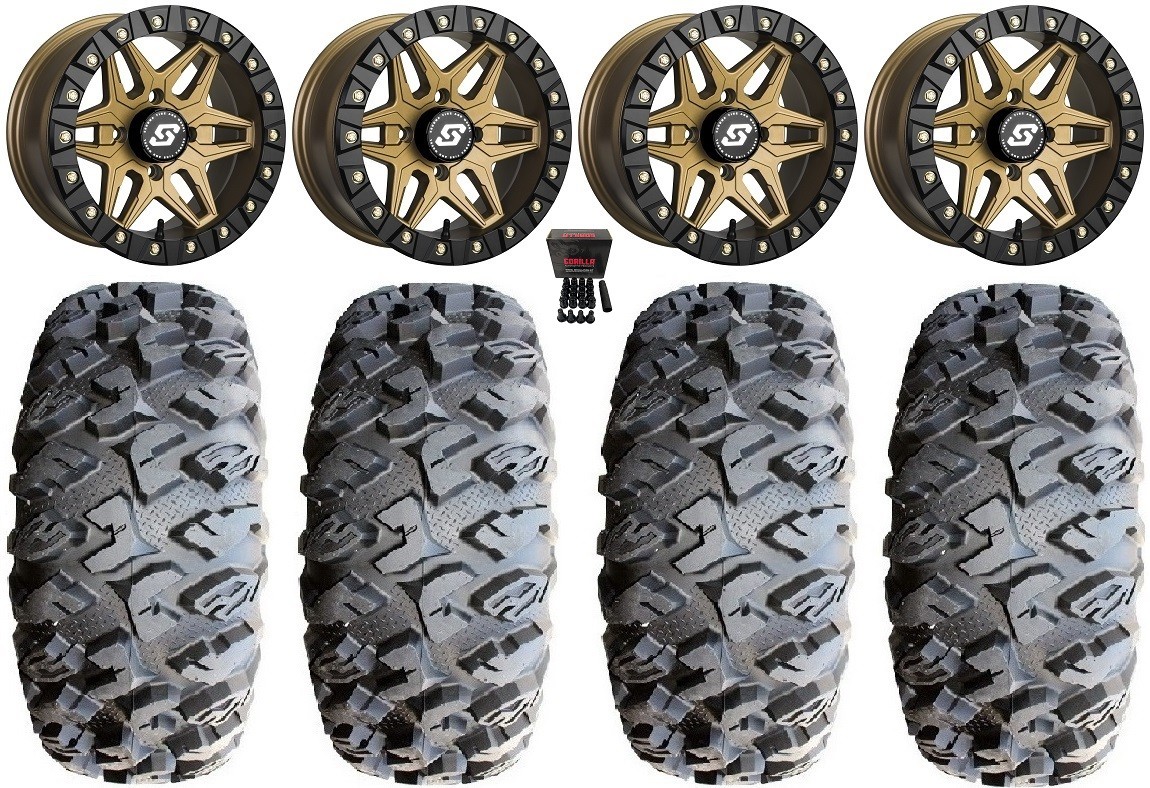 Sedona Split 6 Bdlk 14″ Br Wheels 28″ MotoClaw Tires Sportsman 550 850 1000