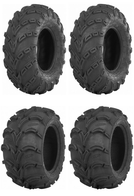 Complete Set of ITP Mud Lite – XL Tires  – 1998-2002 Suzuki 500 Quad Runner 4×4